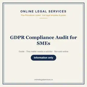 GDPR Compliance Audit for SMEs — information guide | OnlineLegalServices.ie