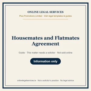 Housemates and Flatmates Agreement – guide