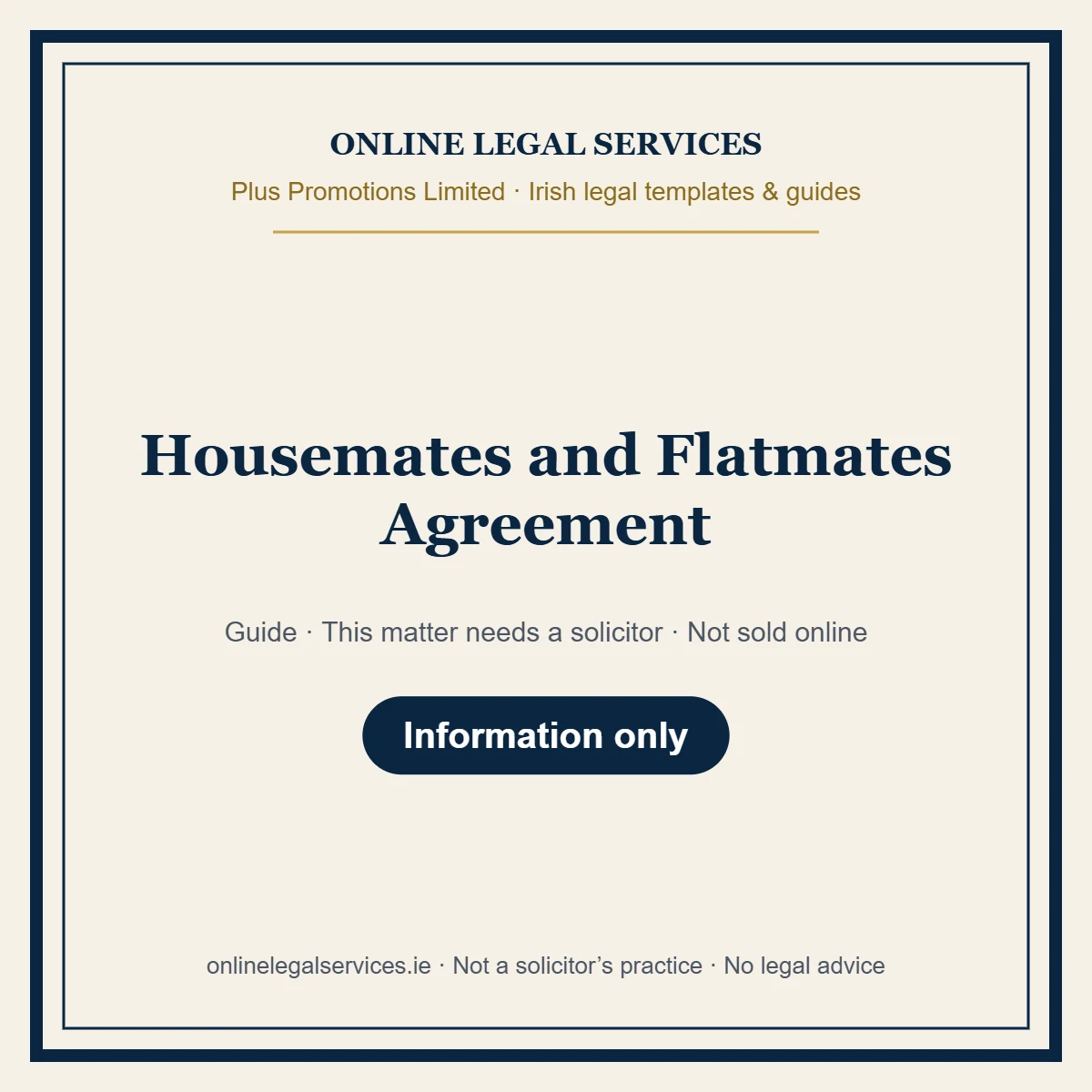 Housemates and Flatmates Agreement – guide