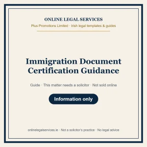 Immigration Document Certification Guidance – guide