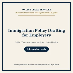 Immigration Policy Drafting for Employers – guide