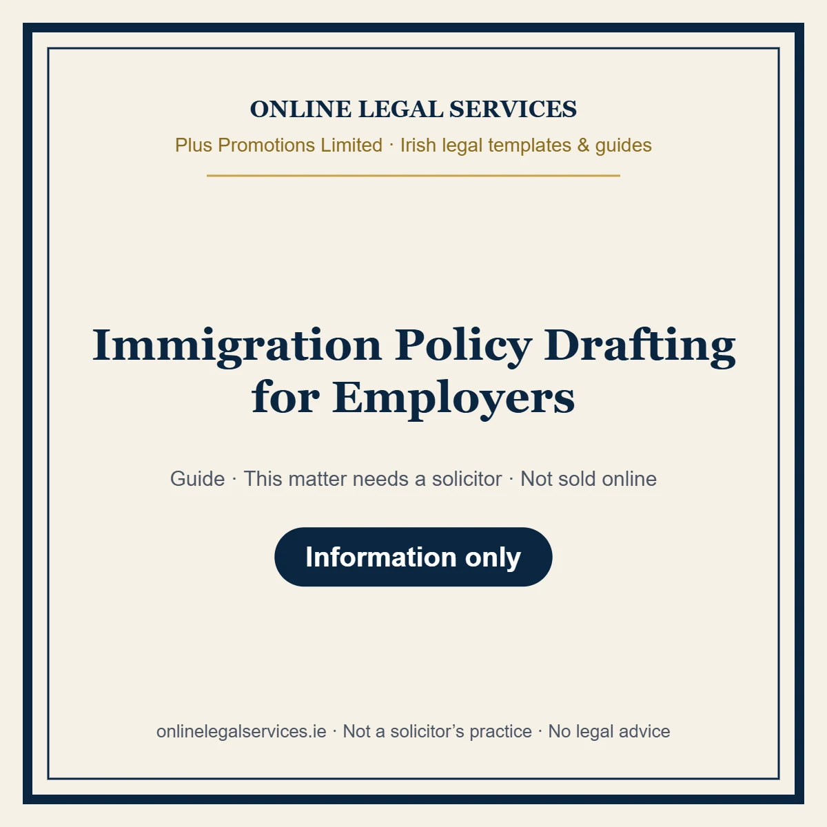 Immigration Policy Drafting for Employers – guide