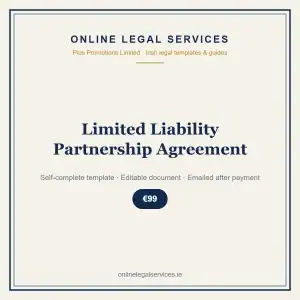 Limited Liability Partnership Agreement — Digital (Self-Complete) — self-complete template | OnlineLegalServices.ie