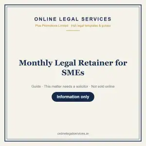 Monthly Legal Retainer for SMEs — information guide | OnlineLegalServices.ie