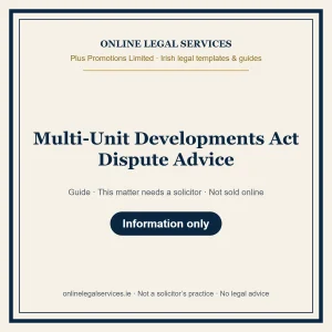Multi-Unit Developments Act Dispute Advice – guide