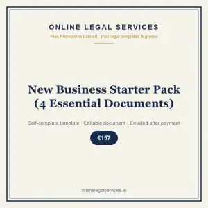 New Business Starter Pack (4 Essential Documents) — self-complete template | OnlineLegalServices.ie