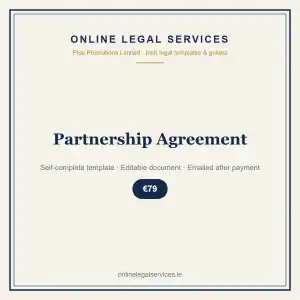Partnership Agreement — Digital (Self-Complete) — self-complete template | OnlineLegalServices.ie