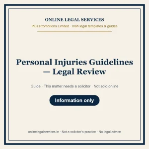 Personal Injuries Guidelines — Legal Review – guide