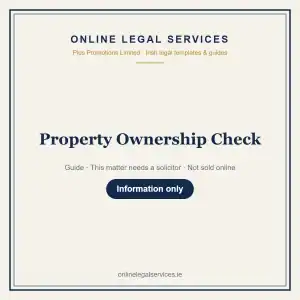 Property Ownership Check — information guide | OnlineLegalServices.ie