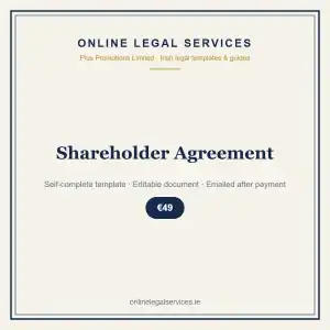 Shareholder Agreement — self-complete template | OnlineLegalServices.ie