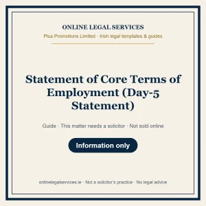 Statement of Core Terms of Employment (Day-5 Statement) – guide