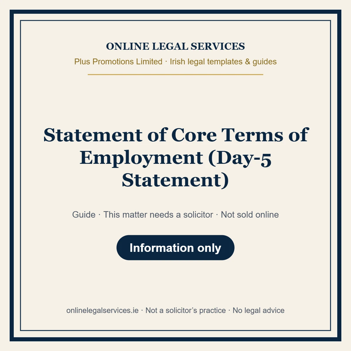 Statement of Core Terms of Employment (Day-5 Statement) – guide
