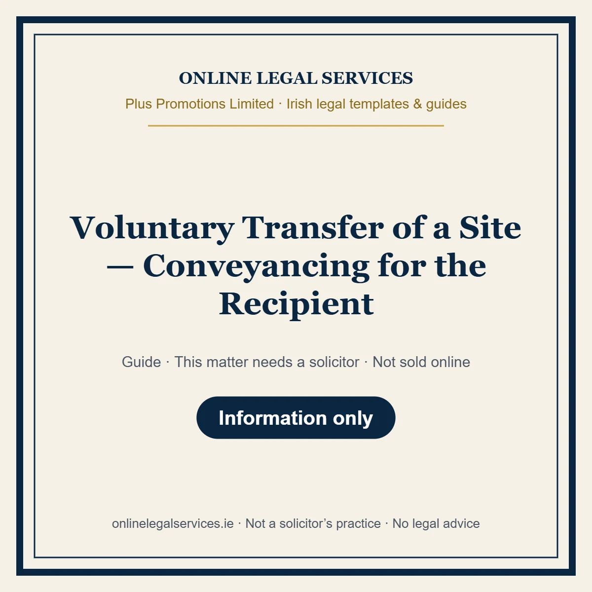 Voluntary Transfer of a Site — Conveyancing for the Recipient – guide